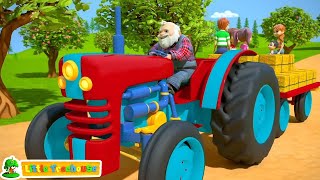 Roues sur le Tracteur Comptines pour Enfants et Dessin Animé par Little Treehouse en Française [upl. by Tomaso]