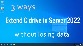 Extend c drive in Windows Server 2022 without losing data [upl. by Thacher]