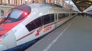 Sapsan High Speed Train St Petersburg to Moscow [upl. by Hazelton391]