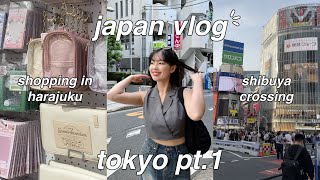 JAPAN VLOG TOKYO pt1  shopping in harajuku shibuya crossing good food [upl. by Eilla]