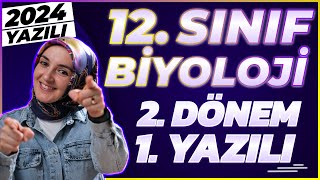 12Sınıf Biyoloji 2Dönem 1Yazılı 2024 yazılı biyoloji [upl. by Torrey]