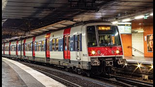 RER B  MI79mi 79mi84 de la RATP à Paris en gare de La Place et Denfert Rochereau [upl. by Valora6]