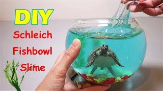 Schleich Fish Bowl Slime DIY  How to Make Fishbowl Slime [upl. by Nnazil]