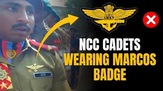 NCC Cadets Wearing Marcos Badge  Badges in NCC  NCC Journey [upl. by Nil567]