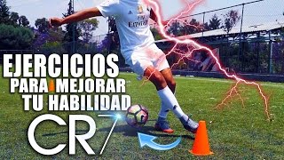 3 EJERCICIOS EFECTIVOS para MEJORAR tu REGATEVELOCIDAD en el FUTBOL como CR7 ⚽️ [upl. by Thayer]