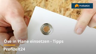 Öse in die Plane einstanzen  Tipps  Profizelt24 [upl. by Enawd302]