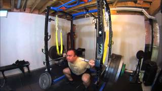 Front Squat Dead Stop No Belt 390 lb x 1 1RM [upl. by Adekram]