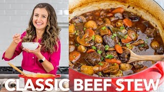 Classic Beef Stew Recipe For Dinner  Natashas Kitchen [upl. by Portie]