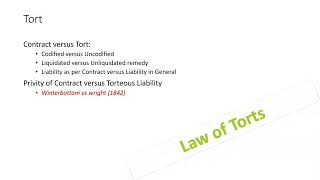 Tort Tortious Liability amp Privity of Contract [upl. by Roter]