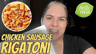 HELLO FRESHCHEAPER THAN GROCERIES OnePot Chicken Sausage Rigatoni Recipe [upl. by Aeila]