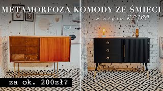 METAMORFOZA STAREJ KOMODY PRL W STYLU RETRO  poradnik DIY krok po kroku [upl. by Nimesay240]