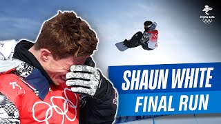 Shaun White full of emotion after his final Olympic run 🏂 [upl. by Wilie55]