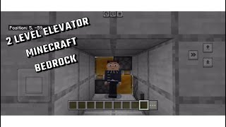 Minecraft Bedrock Elevator Tutorial [upl. by Camm]