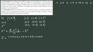 5 Ejercicio 5 teoría muestras muestreo estratificado y varianza de las medias muestrales [upl. by Aeirdna]