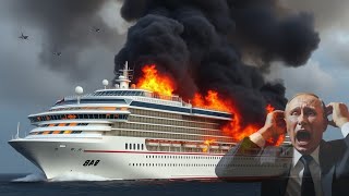 US rocks the world Russian Cruise Ship Carrying 2000 Elite Troops Destroyed by US F16 [upl. by Rehpotsihrc489]