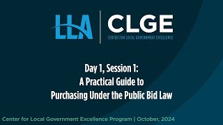 A Practical Guide to Purchasing Under the Public Bid Law [upl. by Friday776]