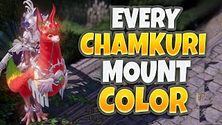 Every Chamkuri Mount Color FREE 20 Day Login Mount WE RAILLIED THE CHICKENS [upl. by Dranal]