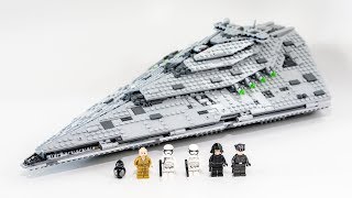 LEGO Star Wars First Order Star Destroyer Timelapse amp Review  Set 75190 [upl. by Atiuqrahc]