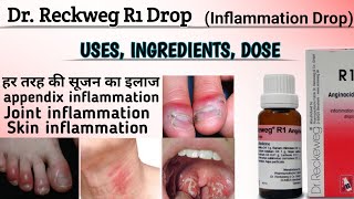 Dr Reckweg R1 Drop uses in hindi  Inflammation drop uses  r1 drop review  homeopathic medicine [upl. by Zanas]