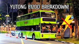 Yutong E12DD breakdown at Choa Chu Kang [upl. by Schmeltzer482]