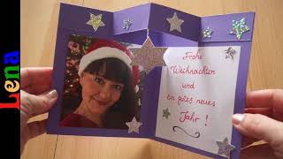 𝗞𝗿𝗲𝗮𝘁𝗶v 𝗺𝗶𝘁 𝗟𝗲𝗻𝗮  Persönliche Weihnachtskarte basteln ganz lecht  Very easy Christmas card DIY [upl. by Asilej]