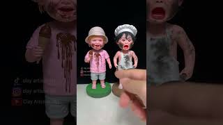 Vibrant Duo Bobbleheads – Colorful Clay Art [upl. by Adlare]