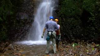 Pure Trek Canyoning Costa Rica  waterfall rappelling [upl. by Ailat]