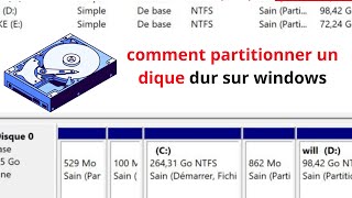 Partitionner un disque dur sur Windows [upl. by Einwahs]