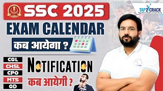 SSC 2025 Calendar SSC 2025 Calendar Kab Aayega  SSC CGL 2025 Notification Expected Date Tap2Crack [upl. by Letnohs]