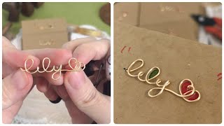 Tanya 纯手工字母绕线  创意 名字定制信封📩  Customized wire name envelope 教程 Tutorial [upl. by Misti]