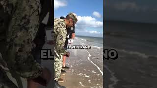 El regreso de un veterano de la Segunda Guerra Mundial a Normandía 🥺❤️ shorts curiosidades amor [upl. by Anwahsiek]