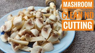 मशरुम काटने का आसान और परफेक्ट तरीका  How to cut Mushroom Easily and Perfectly [upl. by Fisk986]