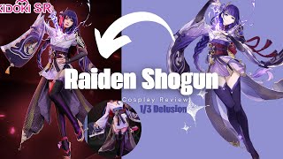 DokiDokiSR Raiden Shogun Genshin Impact Cosplay Review  TryOn [upl. by Hnil]