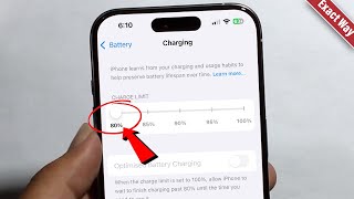 How To Limit Charging to 80 on iPhone 1616 Pro16 Pro Max [upl. by Iturk506]