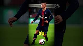 Marco Verratti Evolution marcoverratti football soccer evolution shorts shortvideo [upl. by Egdamlat]