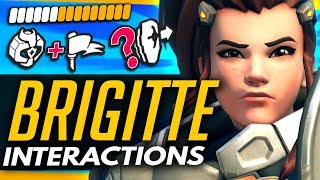 Overwatch  BRIGITTE  ALL ABILITY INTERACTIONS MYTHBUSTED vs OTHER HEROES [upl. by Apoor298]