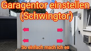 Anleitung Garagentor einstellen Schwingtor  Hörmann Novoferm Normstahl Teckentrup In deutsch [upl. by Ecirad]