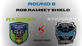 HASTINGS LEAGUE  LAURIETON STINGRAYS V LAKE CATHIE RAIDERS  ROUND 8 [upl. by Easton]