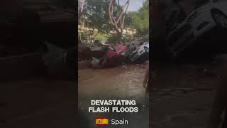 ‘It’s all destroyed’ Aftermath of flash floods in Spain flooding flashflood shorts [upl. by Suirauqram]