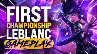 Rank 1 Leblanc testing out the NEW Championship Leblanc Skin First Championship Leblanc Gameplay [upl. by Alhsa]