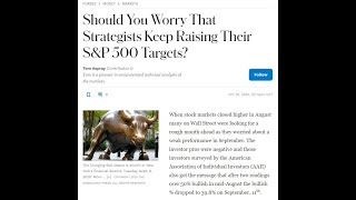 Worried About Wall Street Strategists Getting More Bullish [upl. by Hilly]