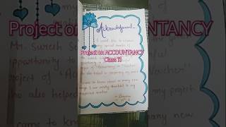 Class 11 project on accountancy shorts viral class11 project accountancy project trendingshorts [upl. by Ellennahs]