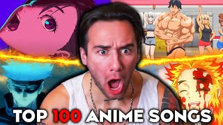 TOP 100 MOST STREAMED ANIME SONGS OF ALL TIME 🔥 REACTION [upl. by River]