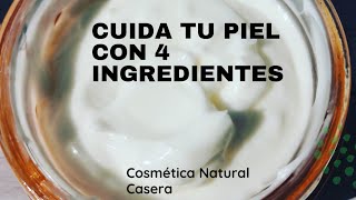 Cómo hacer una CREMA facial HIDRATANTE natural la MÁS FÁCIL de Cosmética natural casera [upl. by Id]