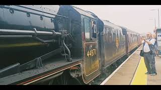 44871 The Black Five Steam Locomotive amp 47848 at Whittlesea Station [upl. by Nywra627]