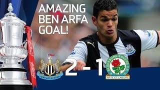 Ben Arfa Wonder Goal for Newcastle 21 Blackburn  Official Highlights and Goals FA Cup 3rd 070112 [upl. by Zetnwahs]