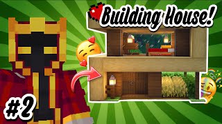 Our First House 🔥  Minecraft Survival Episode 2 [upl. by Akinyt]