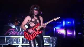 HD Steel Panther Satchel guitar  drum solo with classic metal riffs live Edinburgh 9112012 [upl. by Eecrad]