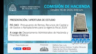 ASAMBLEA DEPARTAMENTAL SESIÓN DE COMISIONES 16 DE OCTUBRE DEL 2024 [upl. by Auhsuoj]