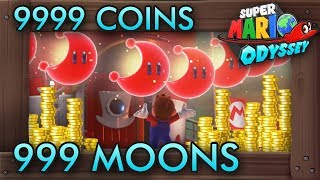 Super Mario Odyssey  How to Get 9999 Coins amp 999 Moons Fast [upl. by Oniliuqnart272]